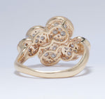 Load image into Gallery viewer, Cloud Diamond Ring, 14k Solid Gold, Cocktail Statement Ring, Illusion Cluster setting Ring, Natural Diamonds, Cocktail Ring, Gift for her
