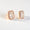 Load image into Gallery viewer, Diamond Halo Earrings, Illusion Setting, 14k Solid Gold, Baguette &amp; Round Natural Diamonds, Everyday Studs, Ready To Ship, Women&#39;s Day Gift
