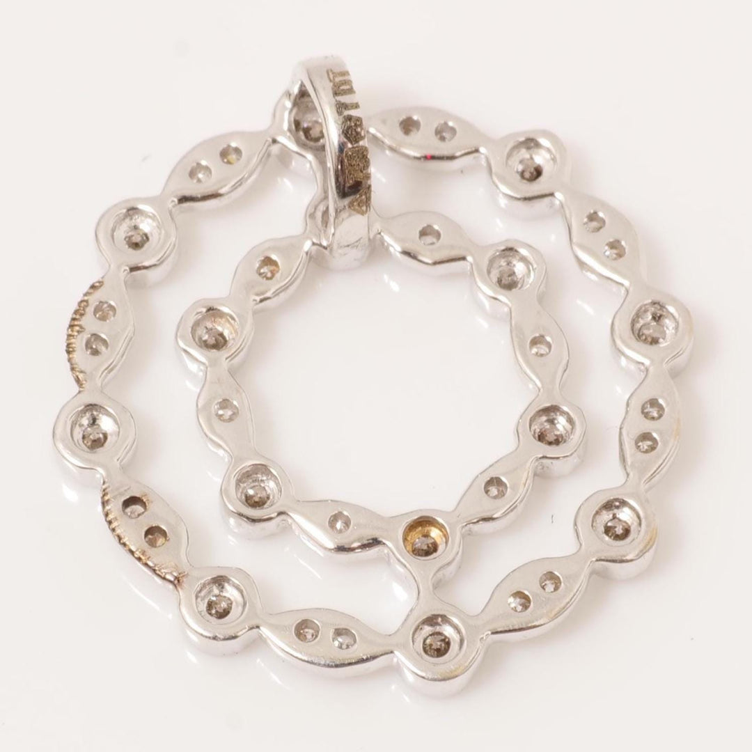 Circle Natural Diamond Pendant: 14k Solid Gold Bezel And Illusion Set Layering Necklace, IGI Certified, Ready To Ship