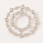 Load image into Gallery viewer, Circle Natural Diamond Pendant: 14k Solid Gold Bezel And Illusion Set Layering Necklace, IGI Certified, Ready To Ship
