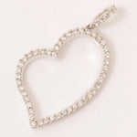 Load image into Gallery viewer, Open Heart Diamond Pendant, 14k Solid Gold, Natural Diamonds, Layering Minimalist Chain Necklace,  Love Everyday Jewelry
