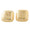 Load image into Gallery viewer, Gold Square Dome Diamond Studs, 14k Solid Gold, Natural Diamonds, Flush Set Matte Statement Cocktail Earrings, Ready To Ship, IGI Certified
