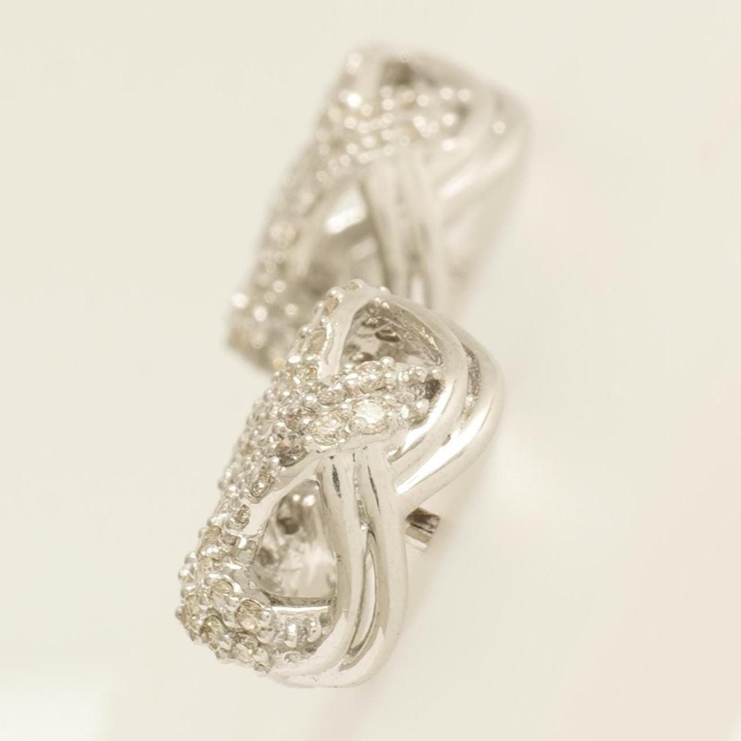 Knot Diamond Stud Earrings, 14k Solid Gold, Natural Diamonds, Pavé Infinity Jewelry, Minimalist Everyday Jewelry, Statement Studs