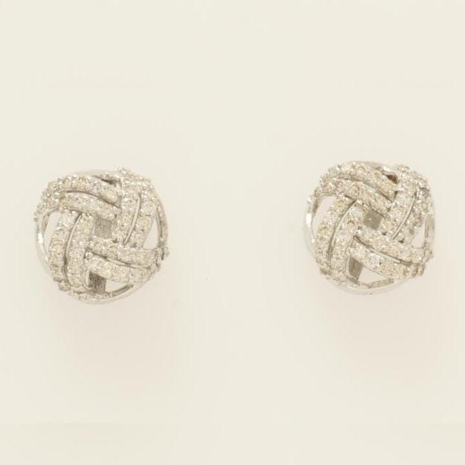 Knot Diamond Stud Earrings, 14k Solid Gold, Natural Diamonds, Pavé Infinity Jewelry, Minimalist Everyday Jewelry, Statement Studs