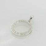 Load image into Gallery viewer, Circle Diamond Pendant Necklace, 14k Solid Gold, Natural Diamonds, Everyday Jewelry, Karma Pendant, Stacking Pendant, Gift for Her
