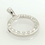 Load image into Gallery viewer, Circle Diamond Pendant Necklace, 14k Solid Gold, Natural Diamonds, Everyday Jewelry, Karma Pendant, Stacking Pendant, Gift for Her
