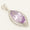 Load image into Gallery viewer, Marquise Amethyst Diamond Pendant, 14k Solid Gold, Natural Diamond, Halo Set Layering Necklace, Statement Gemstone Pendant, Gift for Her

