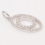 Load image into Gallery viewer, Oval Loop Natural Diamond Pendant: 14k Solid Gold Minimalistic Stacking Necklace, IGI Certified, Ready To Ship
