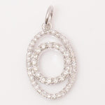 Load image into Gallery viewer, Oval Loop Diamond Pendant, 14k Solid Gold, Natural Diamonds, Layered Circle Necklace, Minimalist Stacking Pendant, Gift for Her
