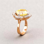 Load image into Gallery viewer, Citrine Diamond Ring In 14kt Solid Gold, Cocktail Ring With Natural Diamonds, Ready To Ship, Women&#39;s Day Gift
