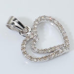 Load image into Gallery viewer, Heart Diamond Pendant, 14k Solid Gold, Natural Diamonds, Love Layering Minimalist Chain Necklace, Everyday Stackable Jewelry, Gift for Her
