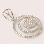 Load image into Gallery viewer, Spiral Natural Diamond Pendant: 14k Solid Gold Swirl Stackable Necklace, IGI Certified, Ready To Ship
