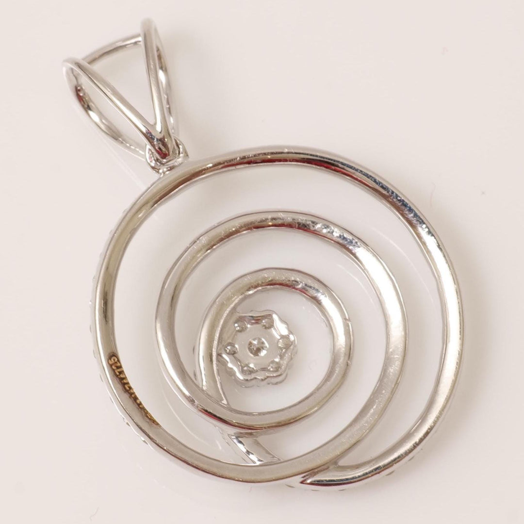 Spiral Natural Diamond Pendant: 14k Solid Gold Swirl Stackable Necklace, IGI Certified, Ready To Ship