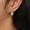 Load image into Gallery viewer, Floral Diamond Stud Earrings, 14k Solid Gold, Natural Diamonds, Filigree Curved Leaf, Swirl Statement Earrings, Gift for Her

