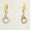 Load image into Gallery viewer, Circle Diamond Drop Huggie Earrings, 14k Solid Gold, Natural Diamonds, Statement Cocktail Earrings, Everyday Jewelry, Gift for Her
