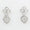 Load image into Gallery viewer, Floral Heart Halo Diamond Studs, 14k Solid Gold, Natural Diamonds, White Sapphire Gemstone Earrings, Statement Jewelry, Bridal Cocktail Stud
