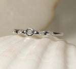 Load image into Gallery viewer, Dainty Diamond Minimalist Ring, 14k Solid Gold, Natural Diamonds, Everyday Jewelry, Stacking Band, Ready To Ship
