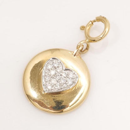 Heart Disc Natural Diamond Everyday Minimalist  Charm: 14k Solid Gold Pave Love Layering Charm, Jewellery, Certified Jewelry, Ready To Ship