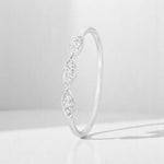 Load image into Gallery viewer, Wave Diamond Ring, 14k Solid Gold, Natural Diamonds, Twisted Infinity Ring, Everyday Stackable Jewelry, Minimalist Band, Ready To Ship
