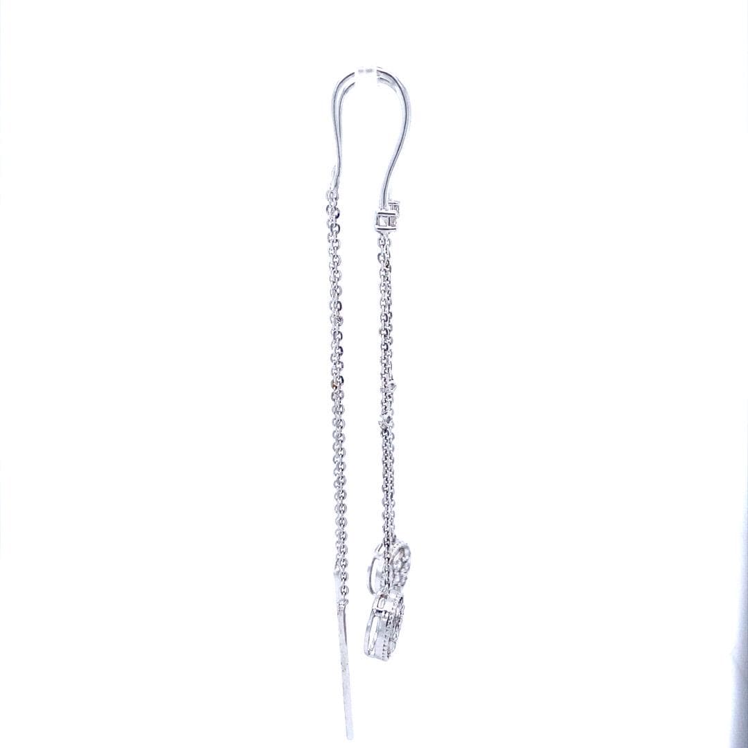 Dangling Thread Diamond Earrings, 14k Solid Gold, Natural Diamonds, Dangle Chain Earrings, Minimalist Jewelry, Ready To Ship
