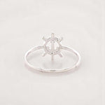 Load image into Gallery viewer, Anchor Wheel Diamond Ring, 14k Solid Gold, Natural Diamonds, Everyday Stackable Jewelry, Ready To Ship, Women&#39;s Day Gift
