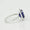 Load image into Gallery viewer, Blue Sapphire Halo Diamond Ring, 14k Solid Gold, Natural Diamonds, Emerald Cut Gemstone Ring, Engagement Ring, Ready To Ship
