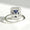 Load image into Gallery viewer, Blue Sapphire Halo Diamond Ring, 14k Solid Gold, Natural Diamonds, Emerald Cut Gemstone Ring, Engagement Ring, Ready To Ship
