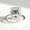 Load image into Gallery viewer, Blue Sapphire Halo Diamond Ring, 14k Solid Gold, Natural Diamonds, Emerald Cut Gemstone Ring, Engagement Ring, Ready To Ship
