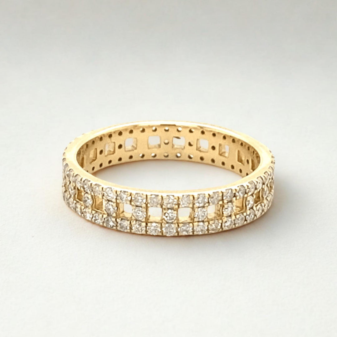 Diamond Ring In 14K Gold, Eternity Band, Natural Diamonds, StackableRing, Ready To Ship, Women&#39;s Day Gift
