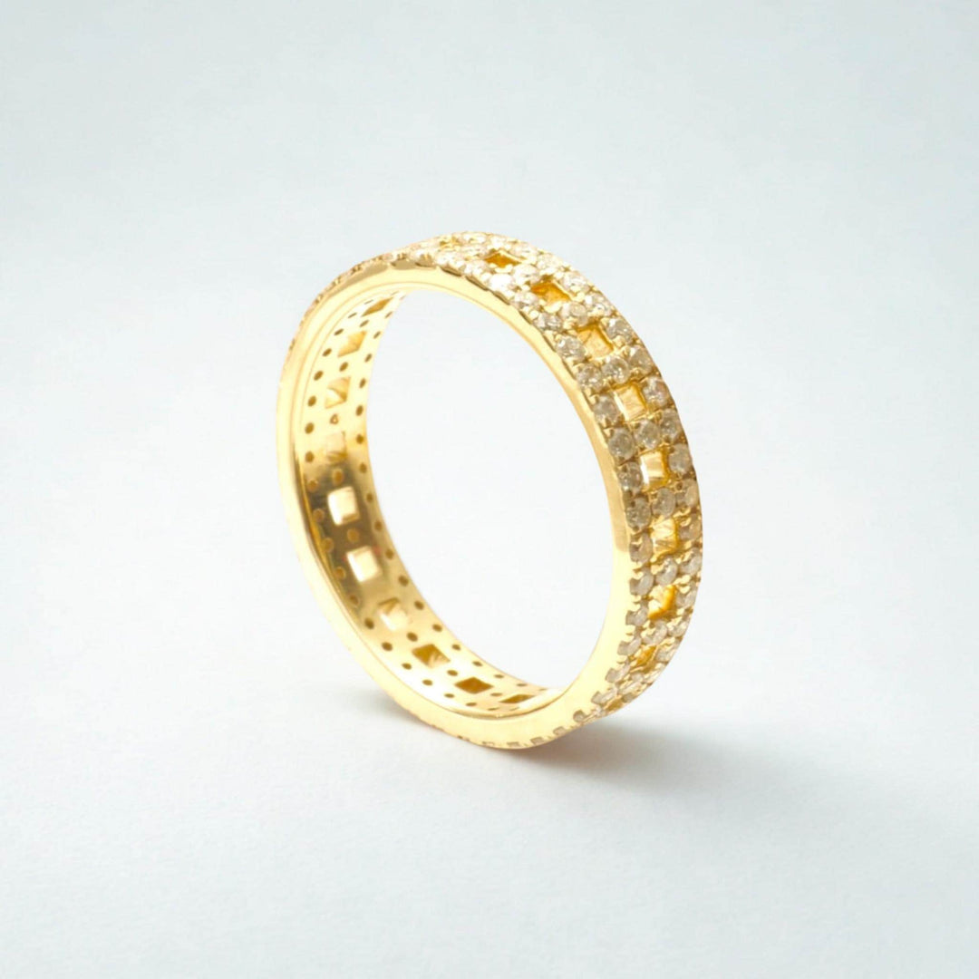 Diamond Ring In 14K Gold, Eternity Band, Natural Diamonds, StackableRing, Ready To Ship, Women&#39;s Day Gift