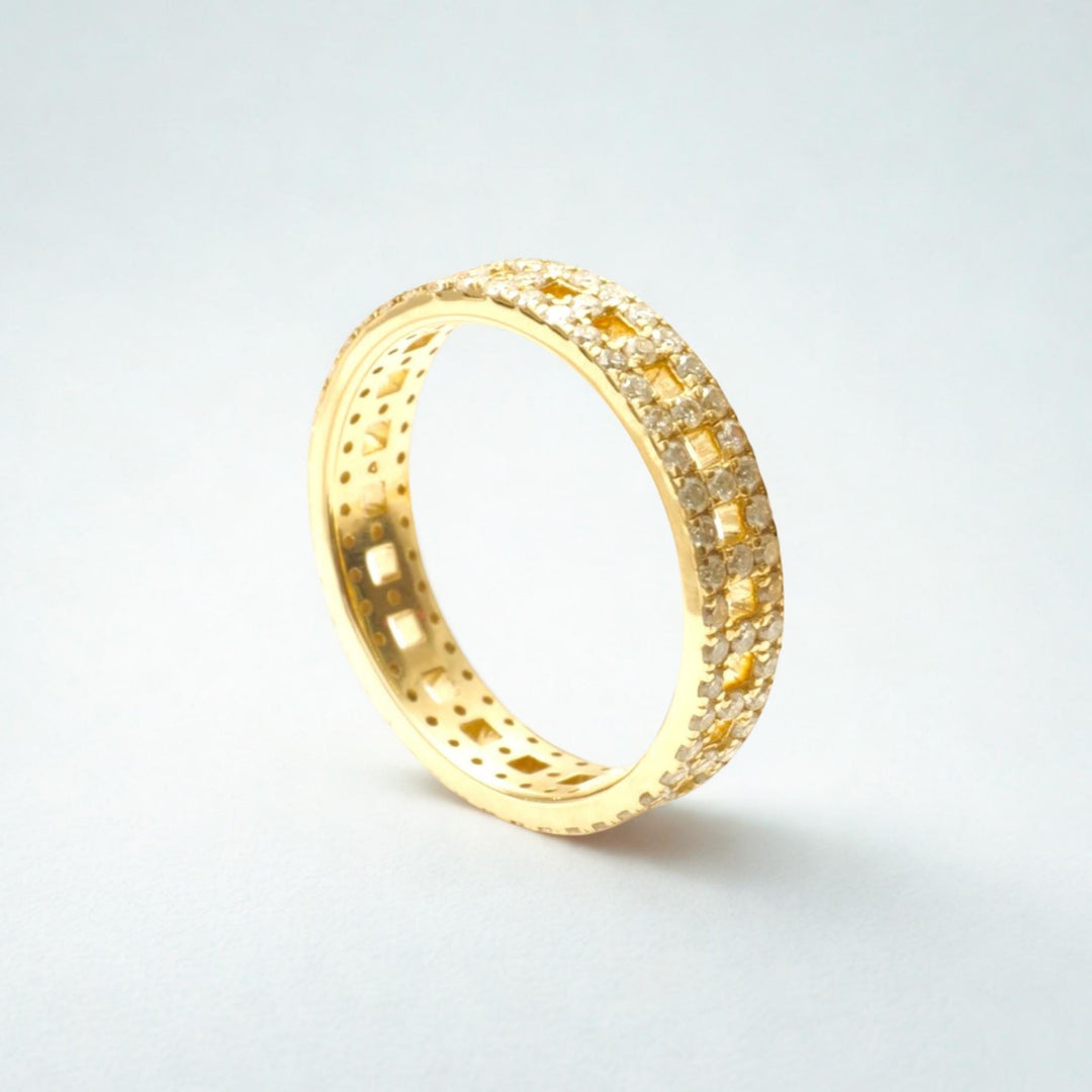 Diamond Ring In 14K Gold, Eternity Band, Natural Diamonds, StackableRing, Ready To Ship, Women&#39;s Day Gift