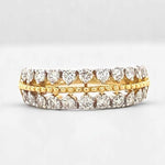 Load image into Gallery viewer, Diamond Ring In 14k Solid Gold, Natural Diamonds, Dual Tone Ring, Ready To Ship, Women&#39;s Day Gift
