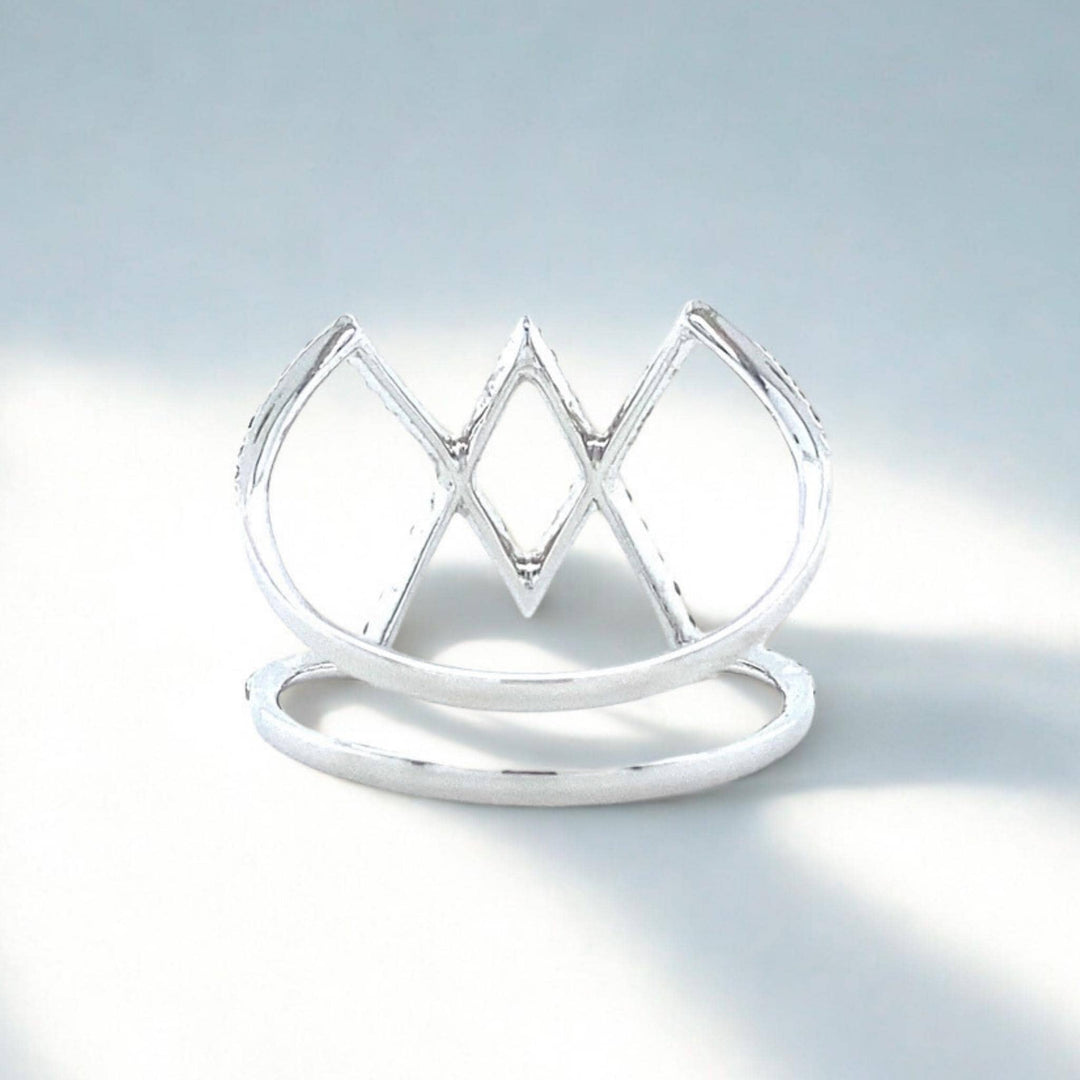 Criss Cross Diamond Ring, 14k Solid Gold, Natural Diamonds, Everyday Wear Jewelry, Ready To Ship, Women&#39;s Day Gift