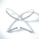 Load image into Gallery viewer, Open X Diamond Ring, 14k Solid Gold, Criss Cross Diamond Ring, Natural Diamonds, Everyday Jewelry, Ready To Ship, Women&#39;s Day Gift
