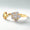 Load image into Gallery viewer, Flower diamond open ring, Dual Tone Cuff Ring, 14k Solid Gold, Natural Diamonds, Ready To Ship, Women&#39;s Day Gift
