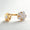 Load image into Gallery viewer, Flower diamond open ring, Dual Tone Cuff Ring, 14k Solid Gold, Natural Diamonds, Ready To Ship, Women&#39;s Day Gift
