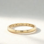 Load image into Gallery viewer, Crescent Diamond Band Ring, 14k Solid Gold, Supporting Band Ring, Natural Diamonds, Stackable Everyday Ring, Ready To Ship, Women&#39;s Day Gift
