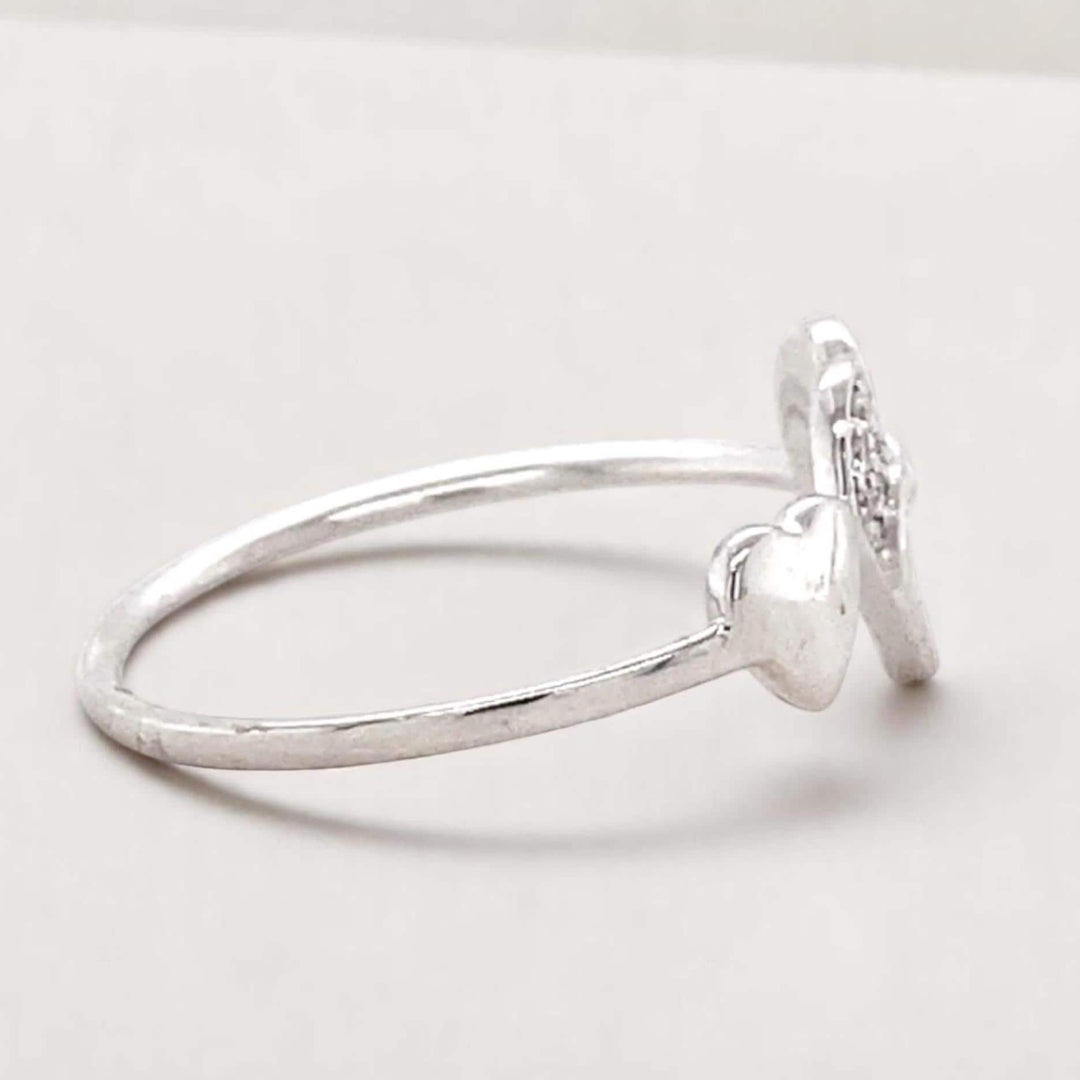 Diamond Heart Ring In 14K Solid Gold, Proposal Ring With Natural Diamonds, Ready To Ship, Women's Day Gift