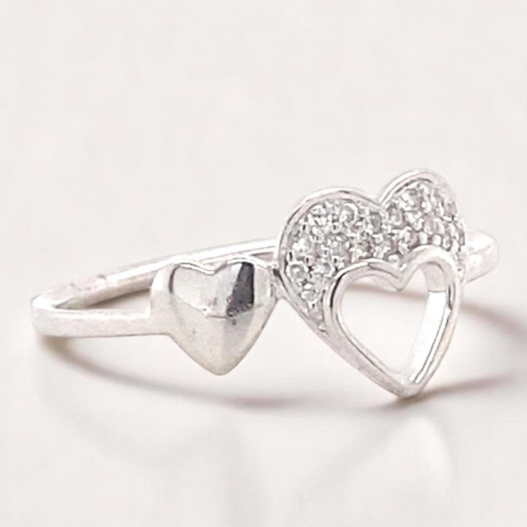Diamond Heart Ring In 14K Solid Gold, Proposal Ring With Natural Diamonds, Ready To Ship, Women&#39;s Day Gift