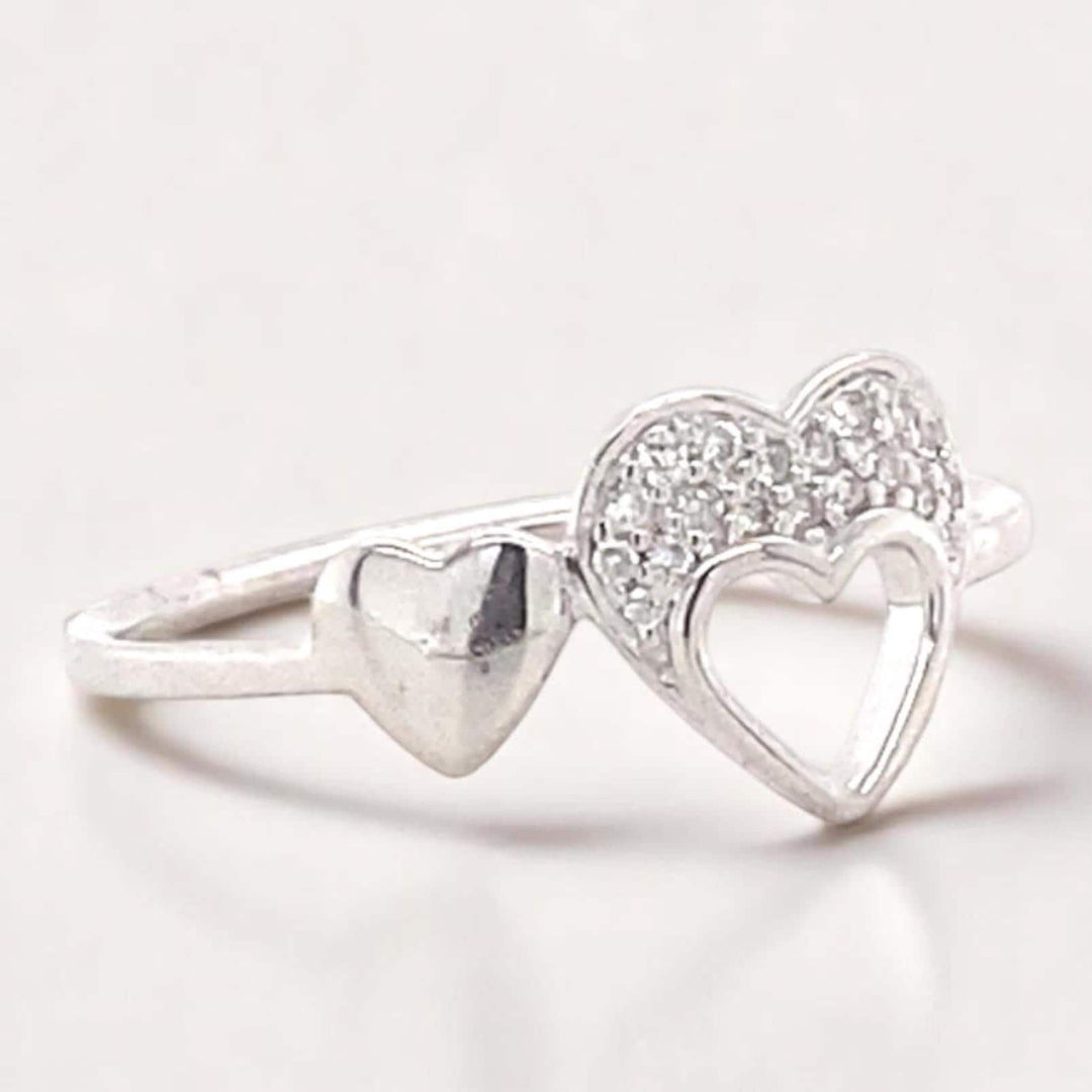 Diamond Heart Ring In 14K Solid Gold, Proposal Ring With Natural Diamonds, Ready To Ship, Women's Day Gift