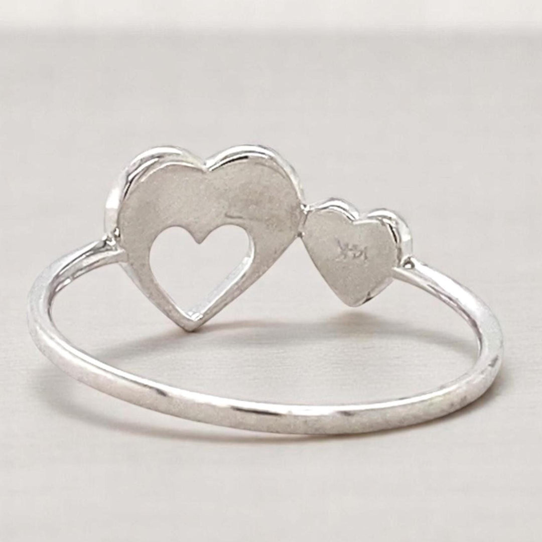 Diamond Heart Ring In 14K Solid Gold, Proposal Ring With Natural Diamonds, Ready To Ship, Women&#39;s Day Gift