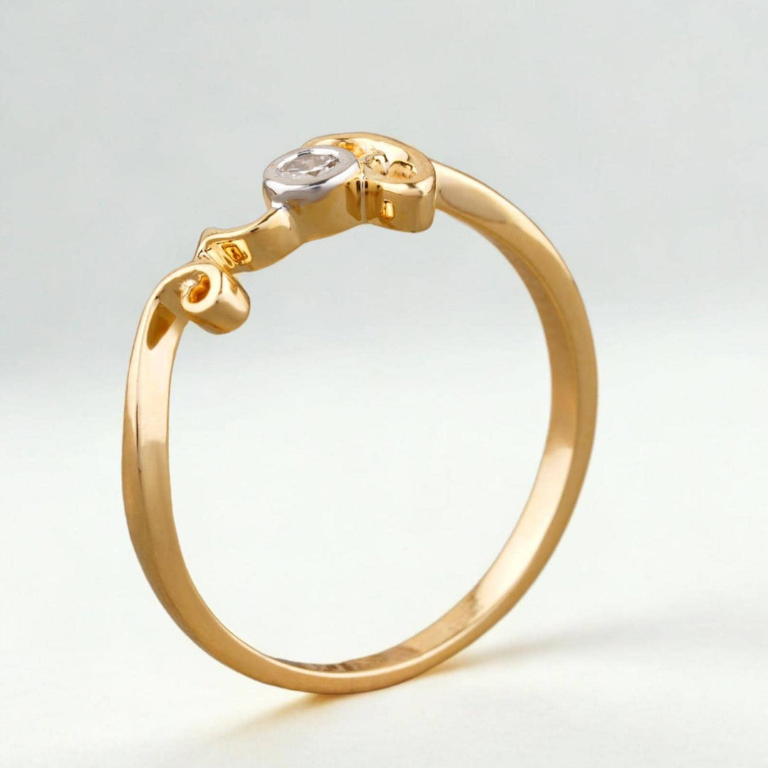 Diamond Love Ring In 14K Solid Gold, Proposal Ring With Natural Diamonds, Ready To Ship, Women's Day Gift