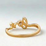 Load image into Gallery viewer, Diamond Love Ring In 14K Solid Gold, Proposal Ring With Natural Diamonds, Ready To Ship, Women's Day Gift
