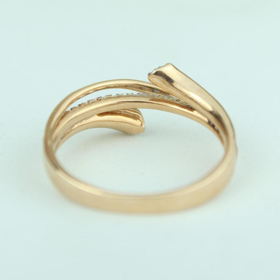 Diamond Ring in 14K Solid Gold , Natural Diamonds, , Everyday Jewelry Ready To Ship, Women&#39;s Day Gift