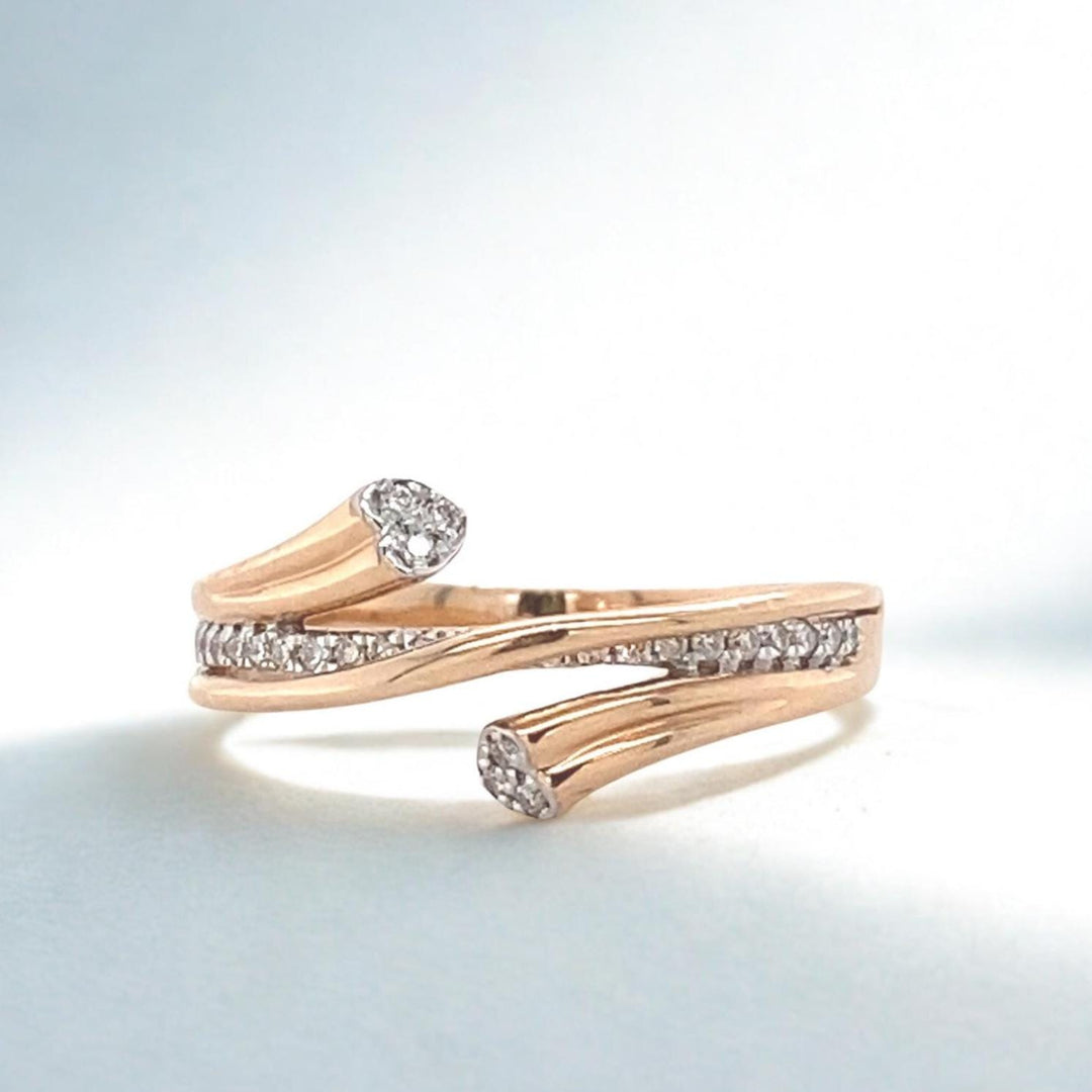 Diamond Ring in 14K Solid Gold , Natural Diamonds, , Everyday Jewelry Ready To Ship, Women&#39;s Day Gift