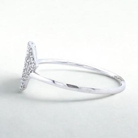 Diamond Ring, 14k Solid Gold, Natural Diamonds, Everyday Stackable Jewelry, Minimalistic Geometric Ring, Ready To Ship