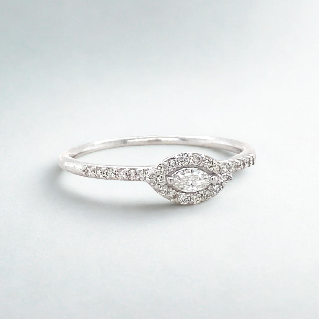 Marquise Diamond Wedding Ring, 14K Solid Gold, Natural Diamonds, Ready To Ship, Women&#39;s Day Gift