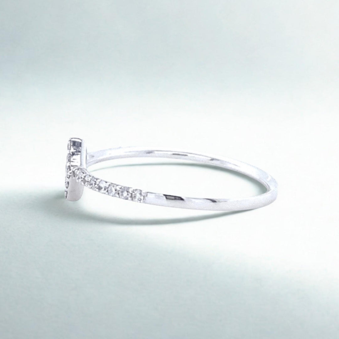 Rhombus Diamond Ring, 14k Solid Gold, Natural Diamonds, Stackable Ring, Everyday Geometric Jewelry, Ready To Ship, Women&#39;s Day Gift