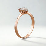 Load image into Gallery viewer, Teardrop Diamonds Ring, 14k Solid Gold, Natural Diamonds, Everyday Statement Jewelry, Minimalist Jewelry, Ready To Ship
