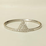 Load image into Gallery viewer, Triangle Diamond Ring, 14k Solid Gold, Natural Diamonds, Stackable Minimalist Ring, Everyday Geometric Jewelry, Certified Jewelry
